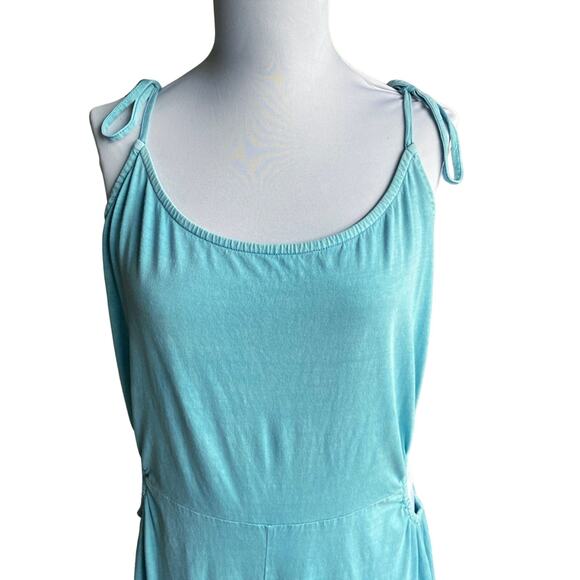 ASOS Designs Wide Leg Side Cutout Shoulder Tie Jersey Jumpsuit Size 16 Tall Boho - Picture 6 of 10